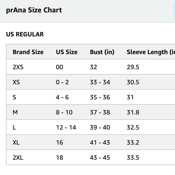 Prana Vero Bikini/ Yoga Top New with Tags Size Large Size Chart in Photos - Picture 3 of 15